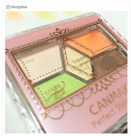 【話題のコスメ】キャンメイクの“メロン色アイシャドウ”が欲しい！／doryplusさんinstagramより