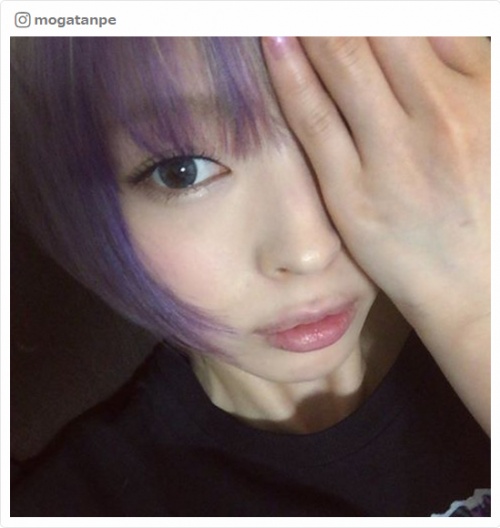 紫ヘアの最上もが／最上もがInstagramより