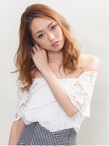 【姉ageha掲載商品】レースティアードオフショルトップス