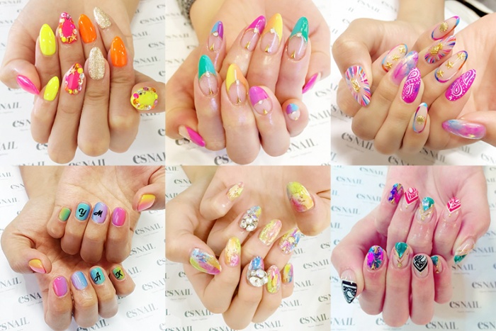 夏ならド派手でもOK！”カラフル”ネイル6選／画像提供：esNAIL