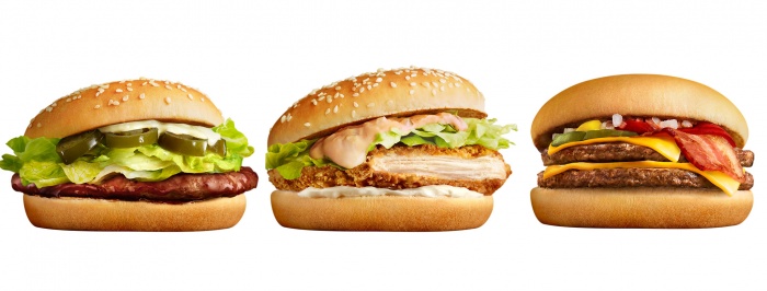 裏ダブルチーズバーガー、裏チキンフィレオ、裏ダブルチーズバーガー