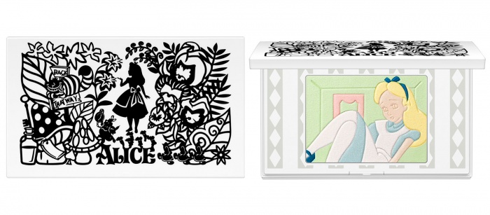 “アリス”限定デザインのコスメが可愛い／画像提供・RMK　©Disney