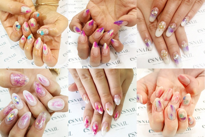 カラフルな“塗りかけネイル”が今夏トレンド／画像提供：esNAIL
