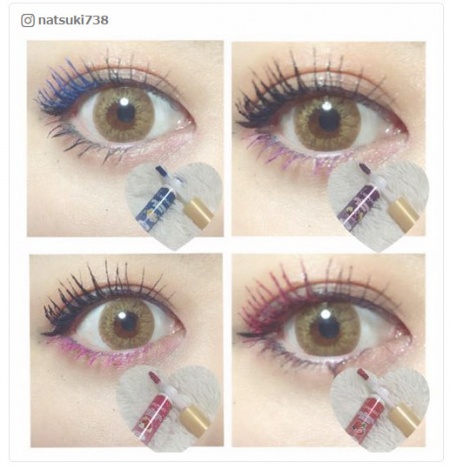 カラーマスカラをちょい足し／natsuki738さんinstagramより