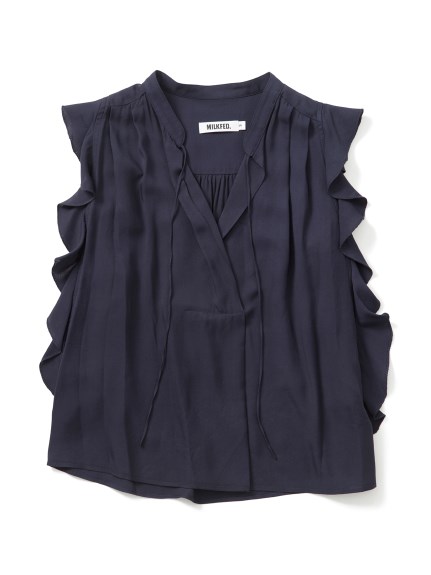 RUFFLE SLEEVE BLOUSE