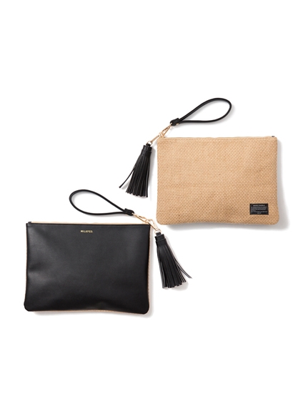 STRAW CLUTCH BAG