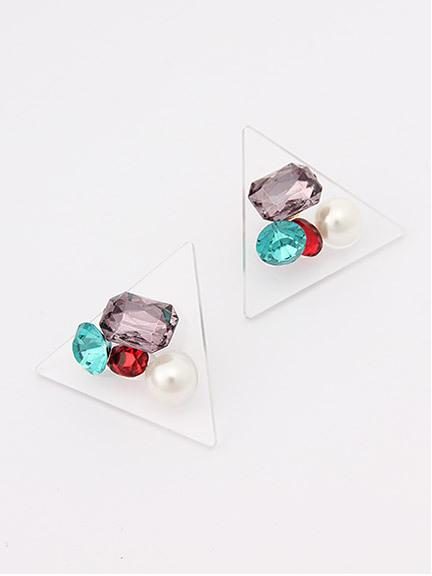 クリアビジューピアス