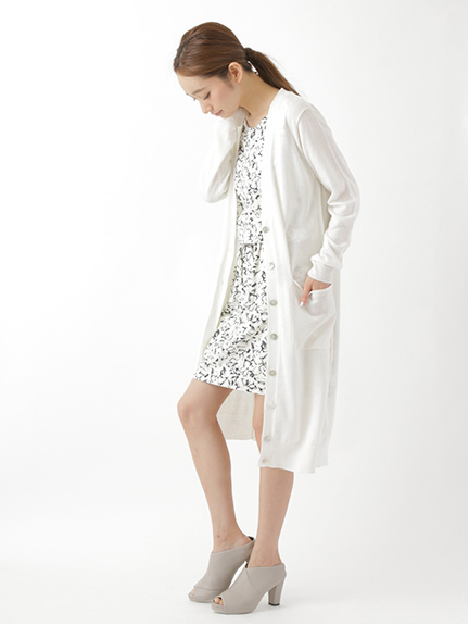 ・ロングニットカーディガン