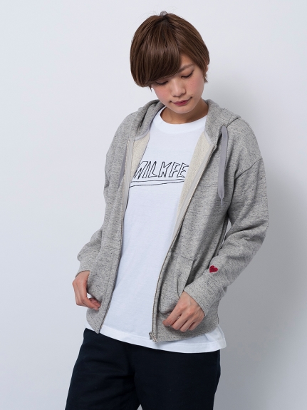 LOOSE SWEAT ZIP UP HOODIE