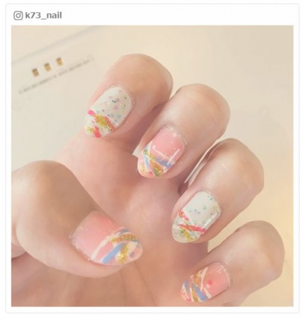 【セルフネイル部】浴衣を着るならネイルもチェンジ！おすすめデザイン5選／canon0k73さんinstagramより