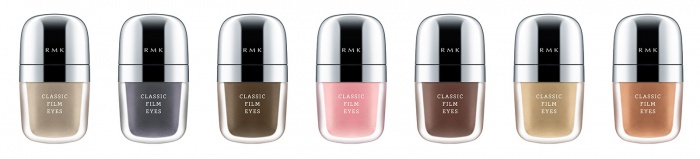 （左から）01シルバースクリーン、02モノクローム、03クラシックフィルム、04クラシックピンク、05モカセピア、06アンティークパール、07セピア（各3,000円／税抜）／画像提供：RMK