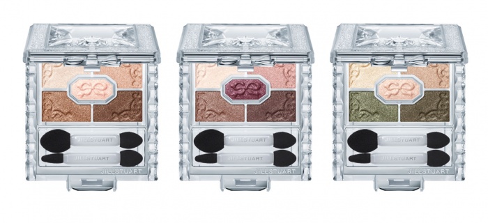 「リボンクチュール アイズ」／（左から）14 fur beige、15 lady velour、16 sweet khaki chiffon／画像提供：JILL STUART