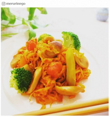「切り干し大根のパスタ」で痩せランチ！美味しく作れちゃう簡単レシピ／merurinngoさんInstagramより