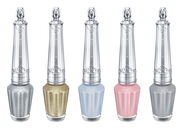 （左から）10 brilliant crysral、11 sparkling gold、12 pale blue（限定）、13 pale pink（限定）、14 milky gray（限定）／画像提供：JILL STUART