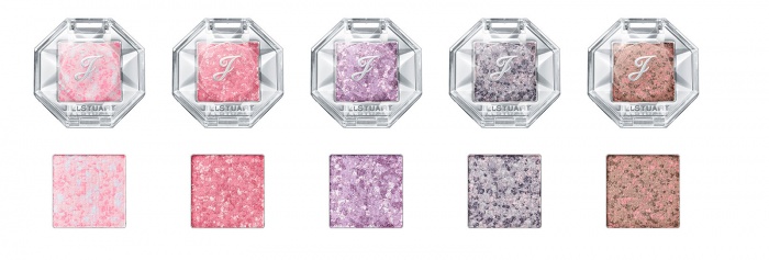 「ミックスアイシャドウ」（左から）01 fairy tweed、02 happy tweed、03 melodious tweed、04 midnight tweed、05 holiday tweed／画像提供：JILL STUART