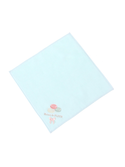 マカロン刺繍タオルハンカチ
