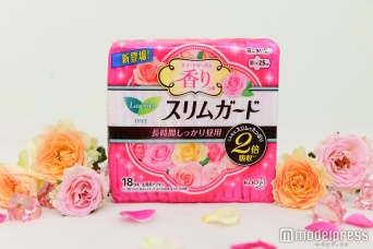 「ロリエ スリムガード スイートローズの香り」長時間しっかり昼用 25cm羽つき（18枚入り）