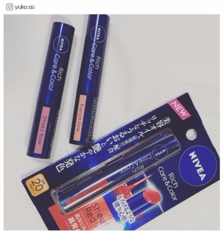【話題のコスメ】効果はお墨付き！ニベアの”リッチケア&カラー”でトレンド血色メイク／yuko.ssさんInstagramより