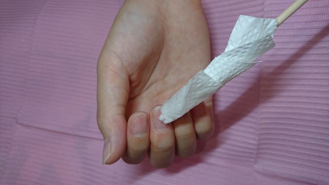 ウッドスティックに巻き付けて