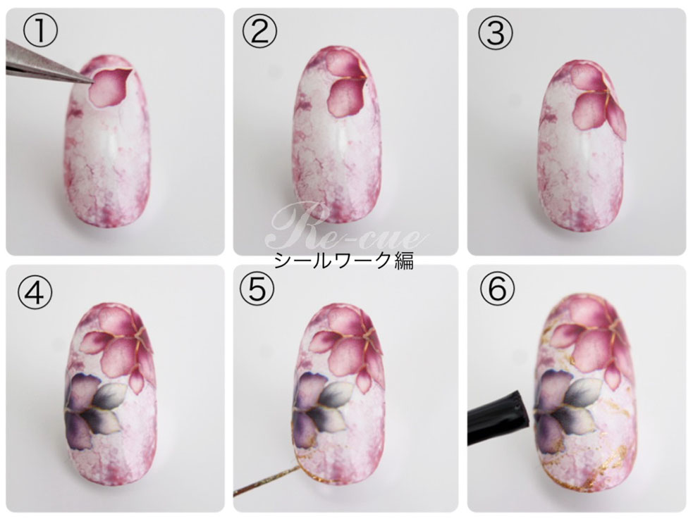 ワイプアートのセルフネイル！シールワーク編