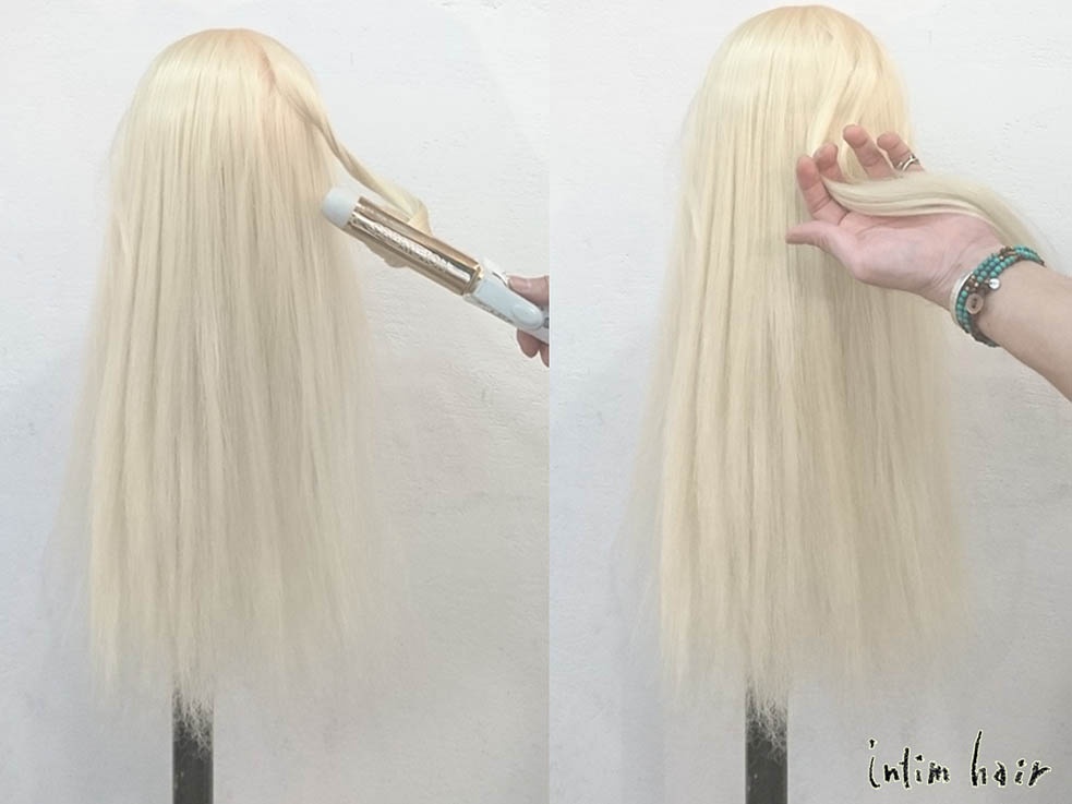 コテで巻いた後の髪はほぐす!!