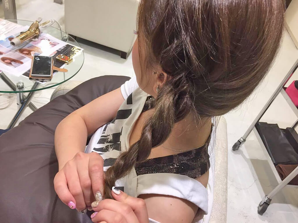 逆リンパでサイドお団子アレンジの手順6