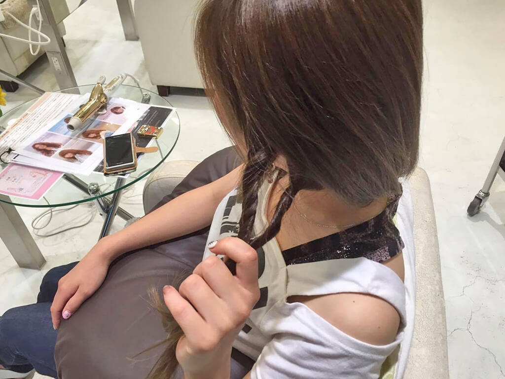 逆リンパでサイドお団子アレンジの手順3