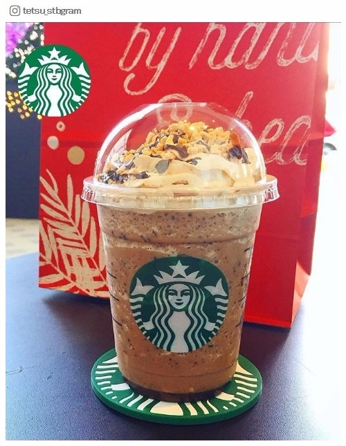 「チョコ ピーカンナッツ フラペチーノ」が今話題！スタバ新作フラペがさらに濃厚に／tetsu_stbgramさんInstagram