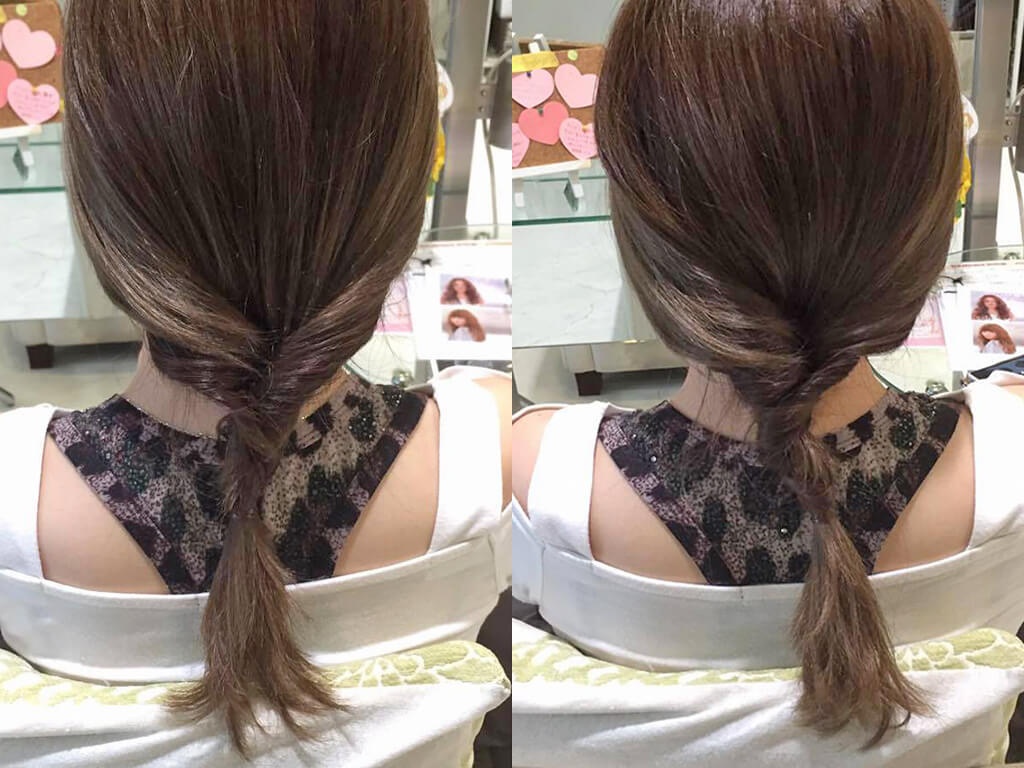 くるりんぱを繰り返すだけ！ガーリーアレンジの手順3