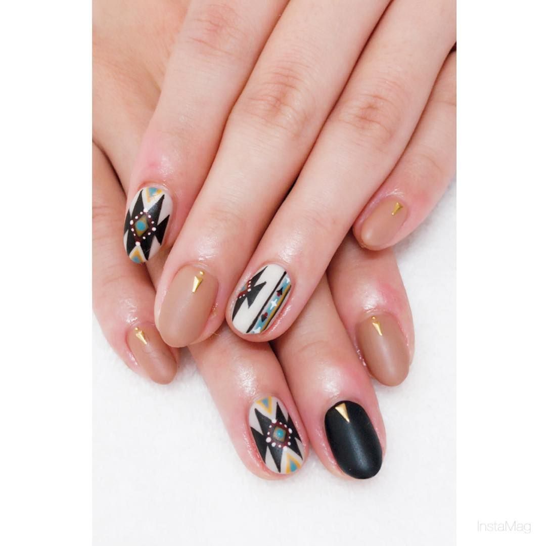 2016年秋冬のベスト旬ネイル！べっ甲・アーガイル・ボヘミアンネイル特集_image10