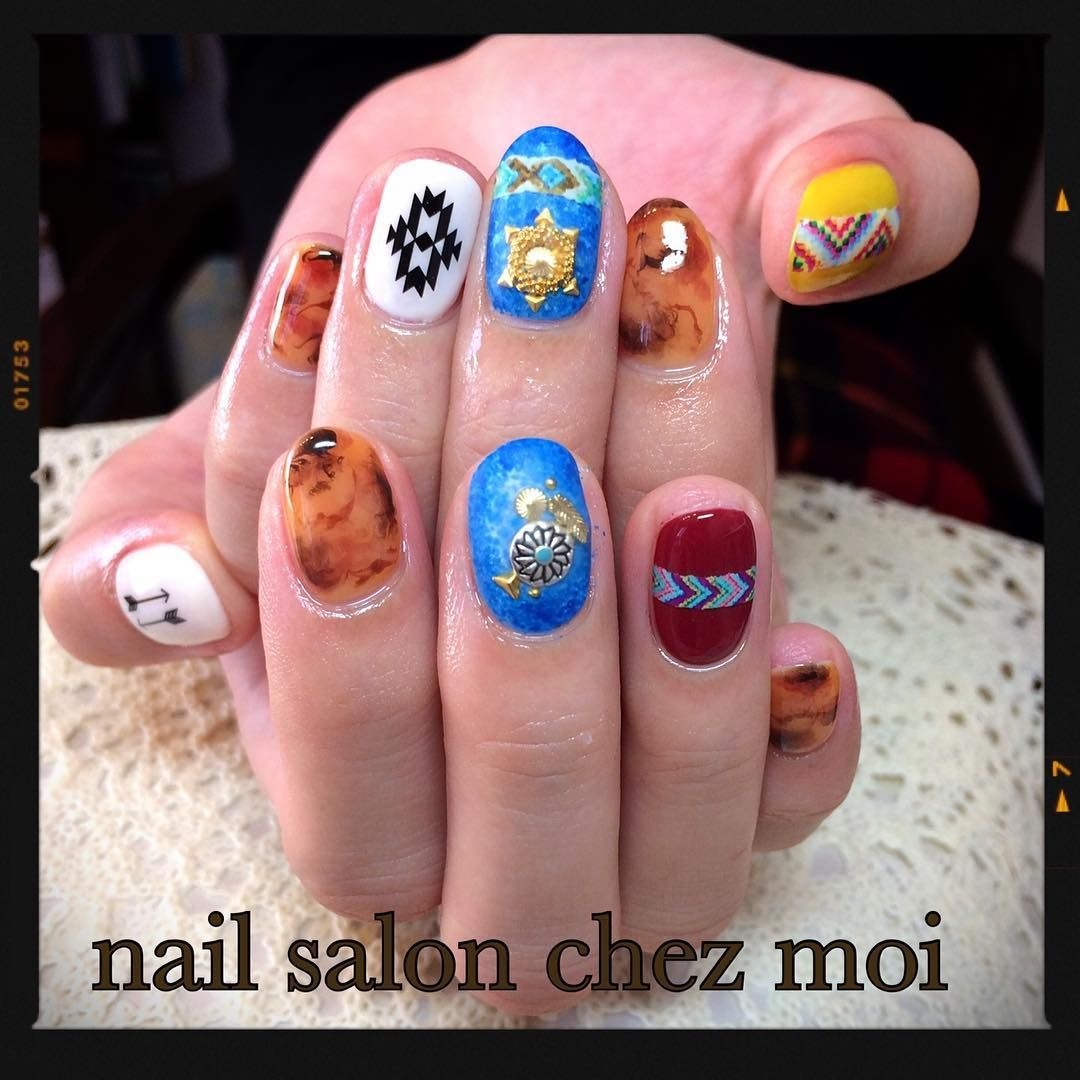 2016年秋冬のベスト旬ネイル！べっ甲・アーガイル・ボヘミアンネイル特集_image13