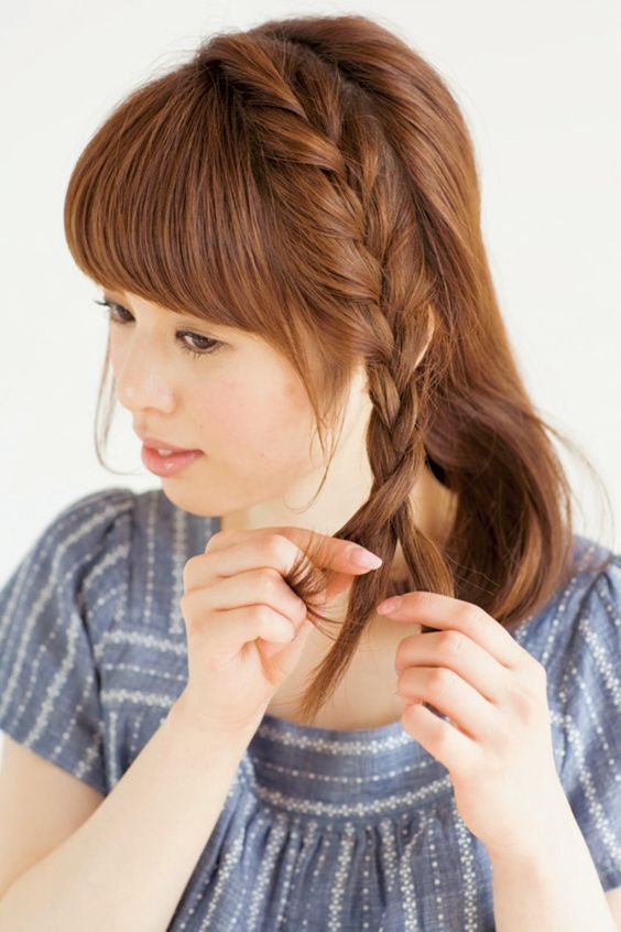 横顔も可愛くなれちゃう♡サイド編み込みヘアアレンジ_image1