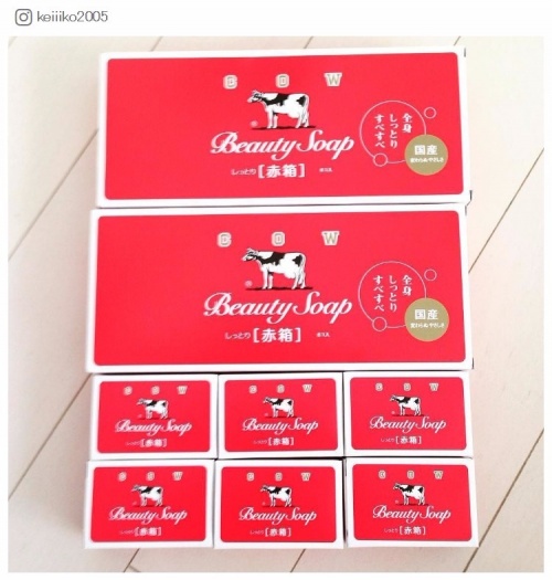 冬に使って乾燥知らず!牛乳石鹸の【赤箱】洗顔で目指せプルプル肌/keiiiko2005さんのInstagramより
