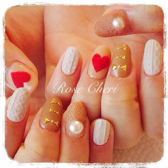 女子の憧れリボンネイル♡秋冬カラーを取り入れて季節感たっぷりの指先に♪_image5