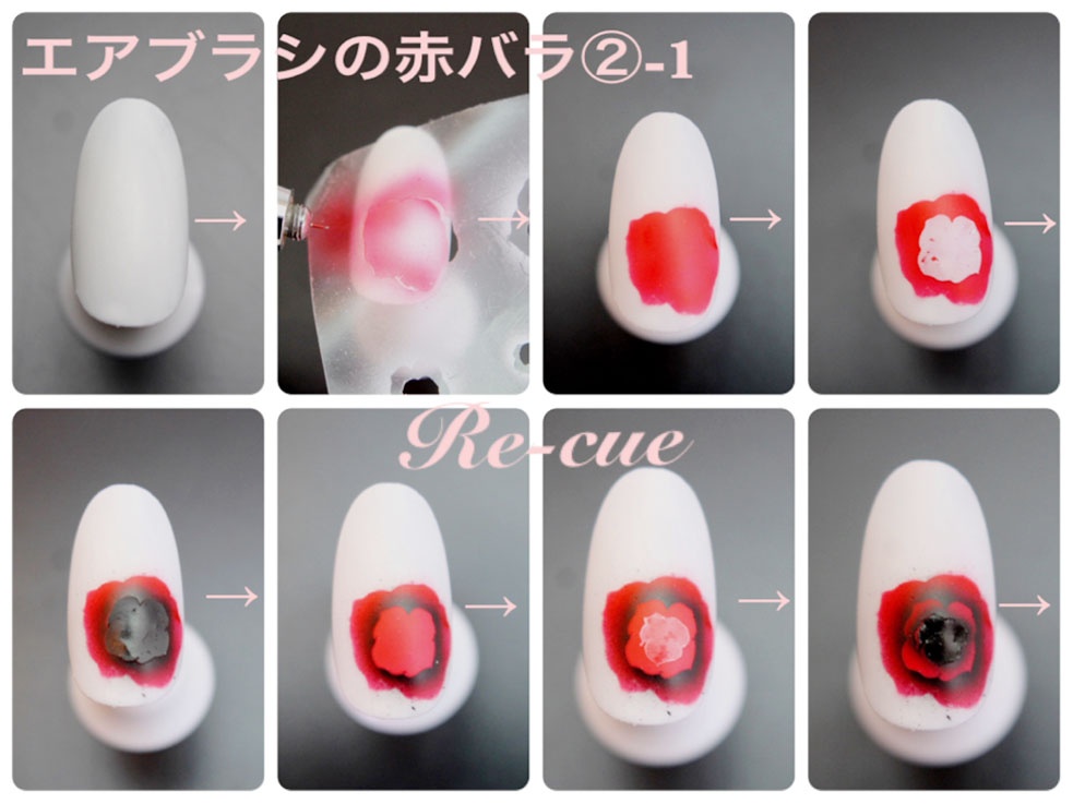 赤いバラの魅力。エアブラシを使ったバラモチーフの描き方