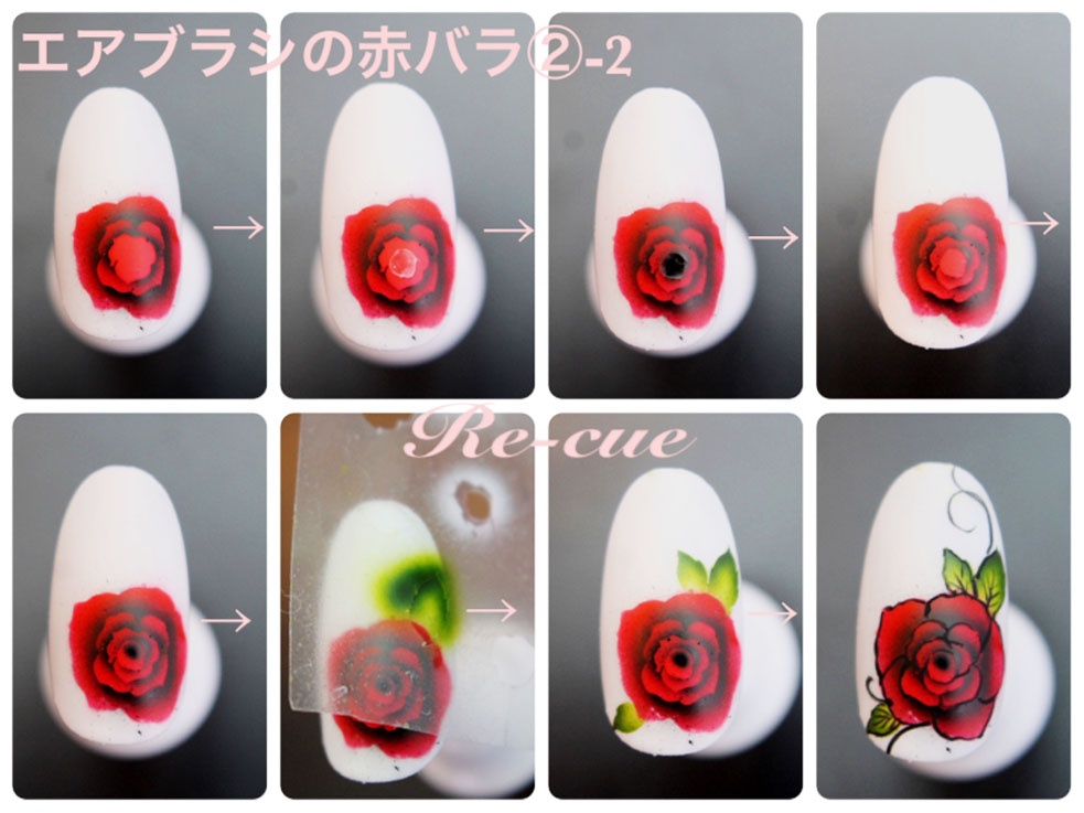 赤いバラの魅力。エアブラシを使ったバラモチーフの描き方