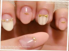 きちんとフレンチをガーリーに♡デートにやりたいジェルネイルデザイン