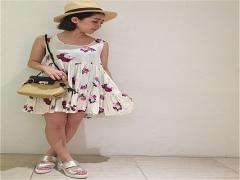 女の子の味方♡花柄ワンピースは上品カジュアルに着こなして