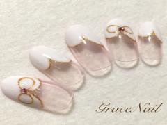 リボンでキュートに♡ウエディングネイル集