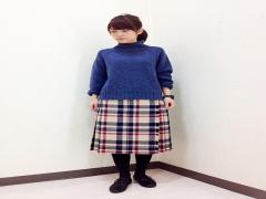 英国風タータンチェックのスカートでレトロコーディネート♡