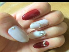「かわいい」は簡単に手に入る♪赤を使ったネイルデザイン