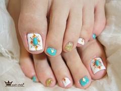 足元まで夏を満喫したい♡夏だからしたいターコイズフットネイルカタログ