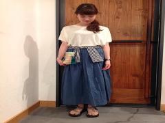 普段のコーデのボトムをロンスカにチェンジ！楽チン可愛い女の子コーデにしよ♡