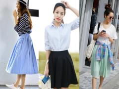 Tシャツにも合う！プリーツスカートで甘カジュアルスタイル