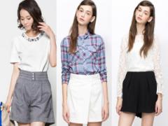 オフィスもOK！上品ショートパンツでレディに華奢見せ