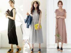 ゆったりロングワンピで余裕ある大人を演出！