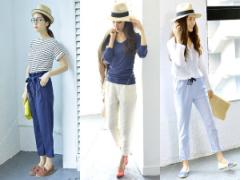 足首チラ見せで細見え効果◎キレイめ「クロップドパンツ」