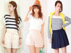 「ショートパンツ」はキュロット風なら細見えが叶う！