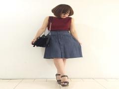 大人に路線変更。秋のLadyコーディネートは“ボルドー”を効かせて＊