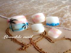 お気に入りを見つける♡海にぴったりのフットネイルデザイン